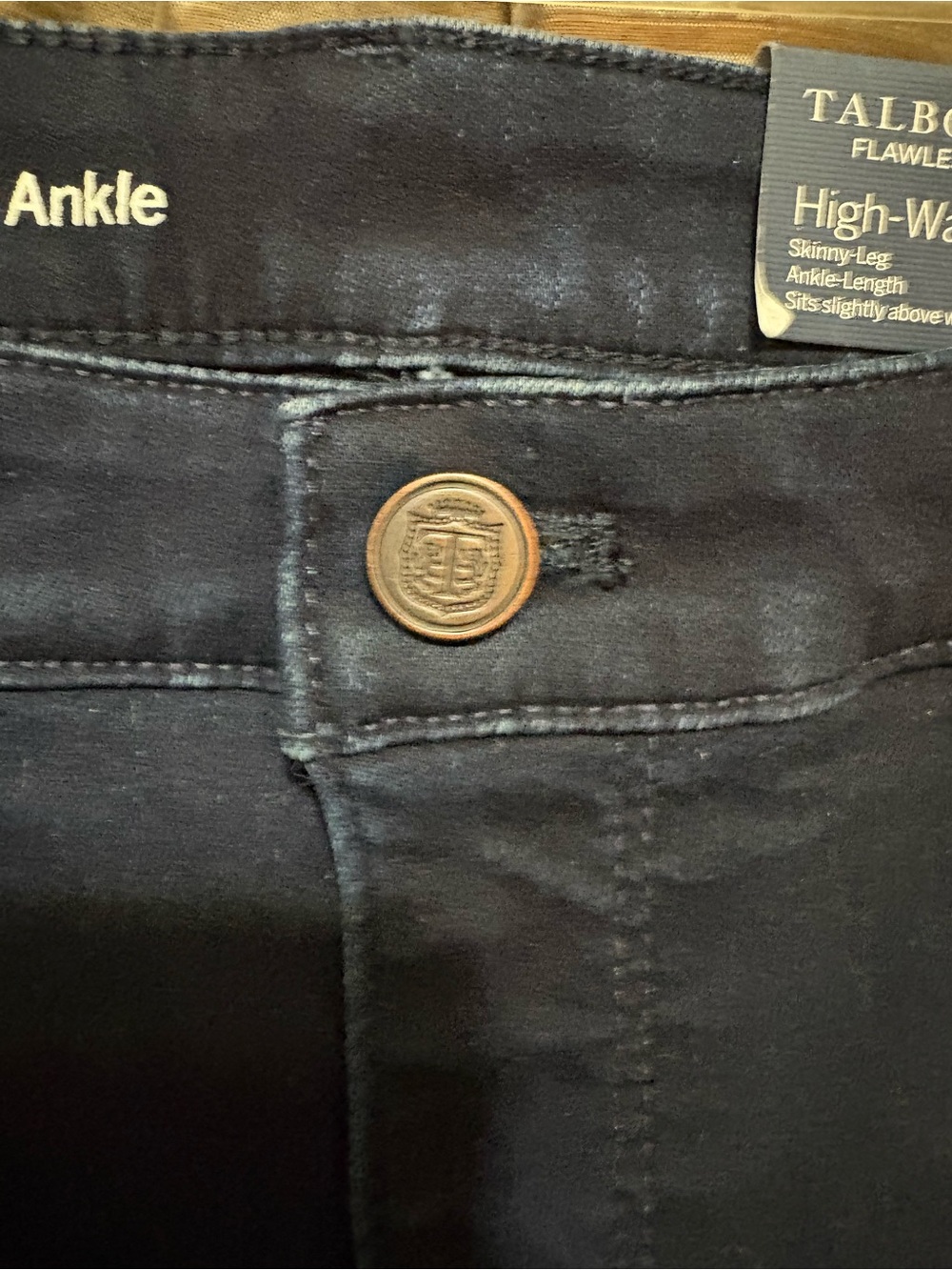 Talbots Navy High-Rise Jeggings Ankle-Length #1932 - Picture 3 of 7